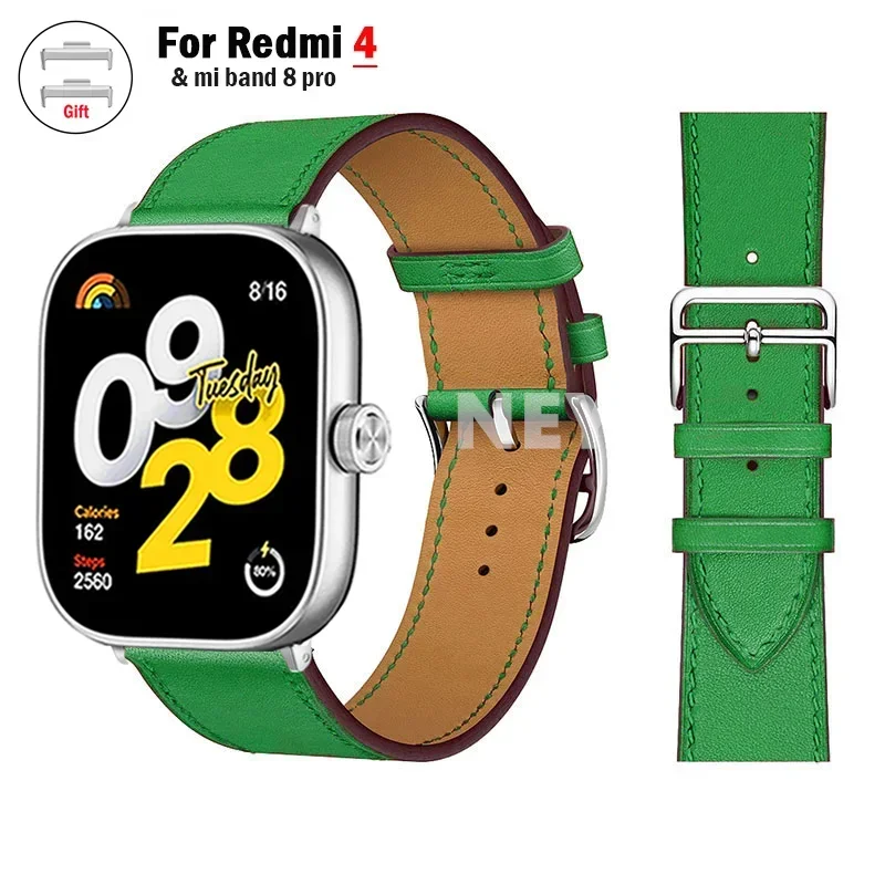 Фото Кожаный ремешок для часов Redmi watch 4, умный браслет с одним туром, ремешок для часов correa для xiaomi mi band 8 pro, аксессуары №4