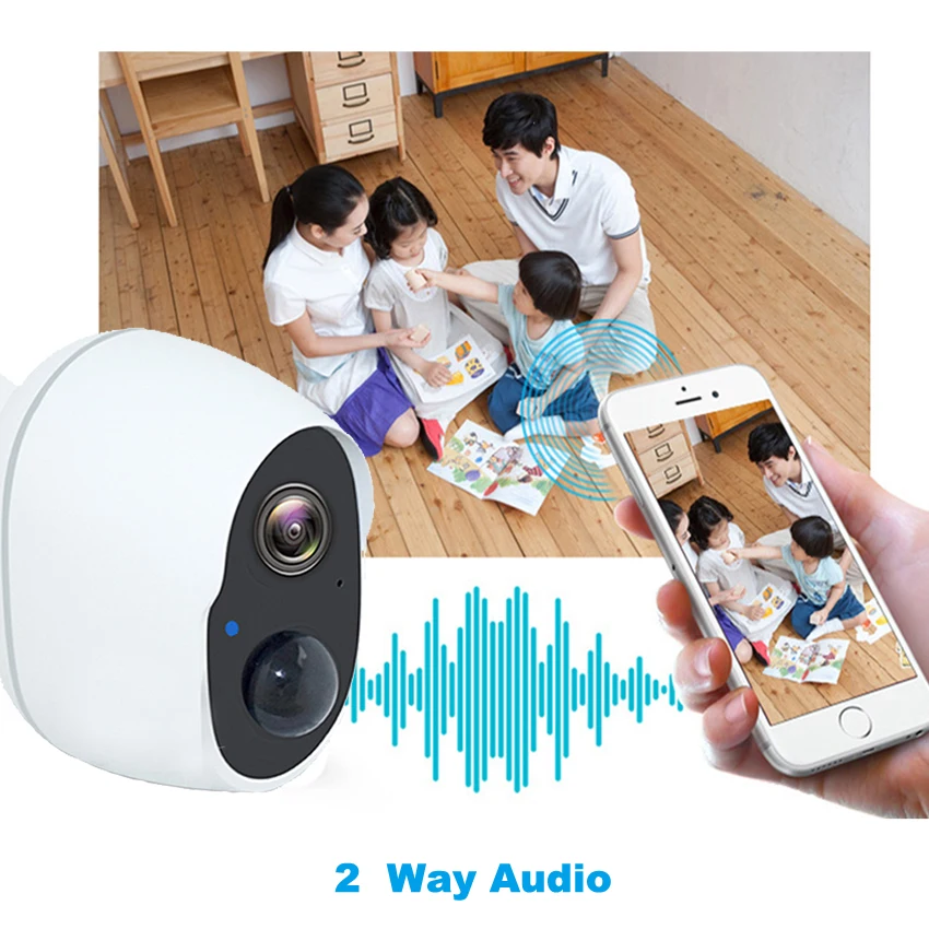 Беспроводная IP-камера видеонаблюдения с низким энергопотреблением 6000 мАч |