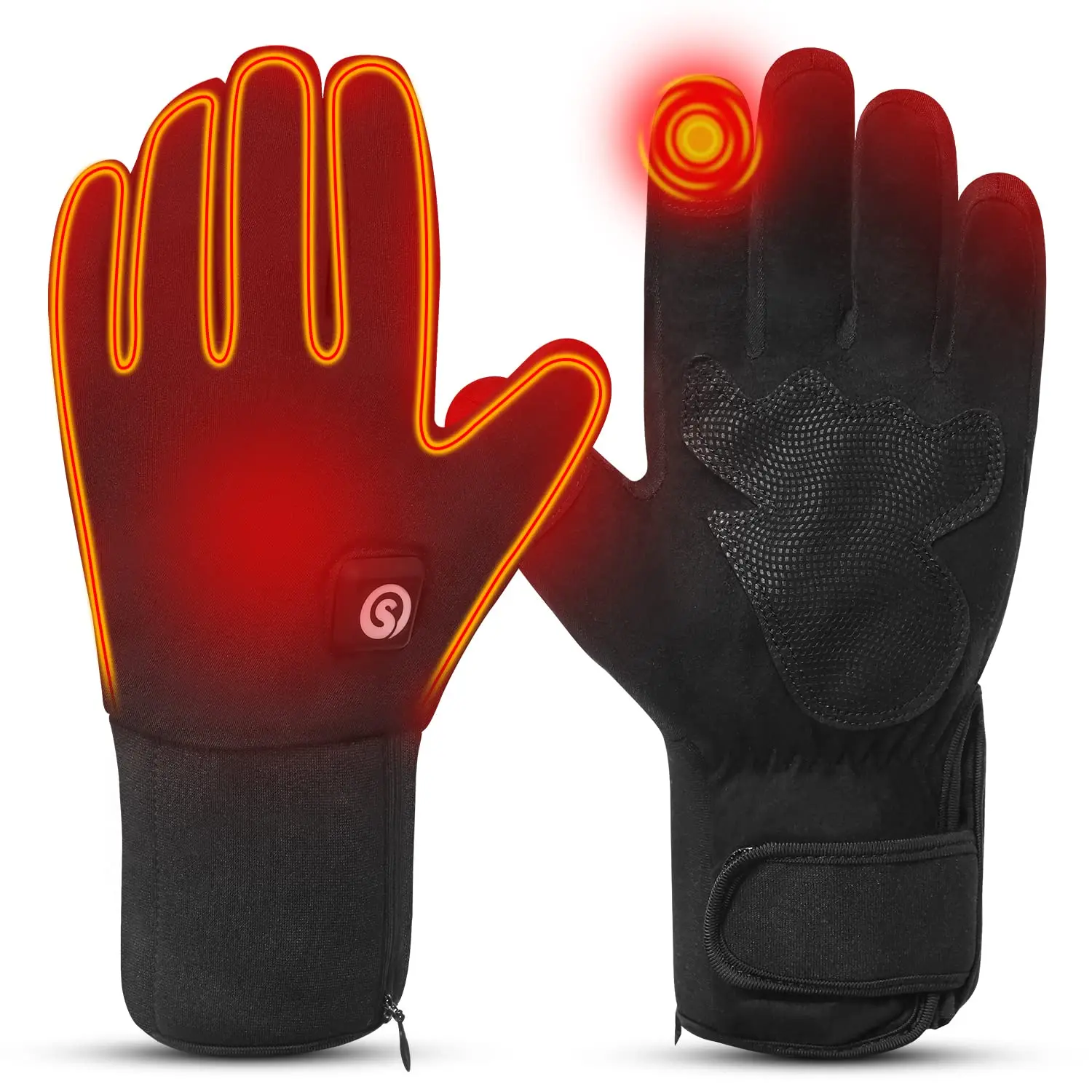 Men Women Rechargeable Electric Arthritis HandHeated Ski Gloves ,Snow Winter Warm Outdoor Cycling, Motorcycle Hiking Mittens
