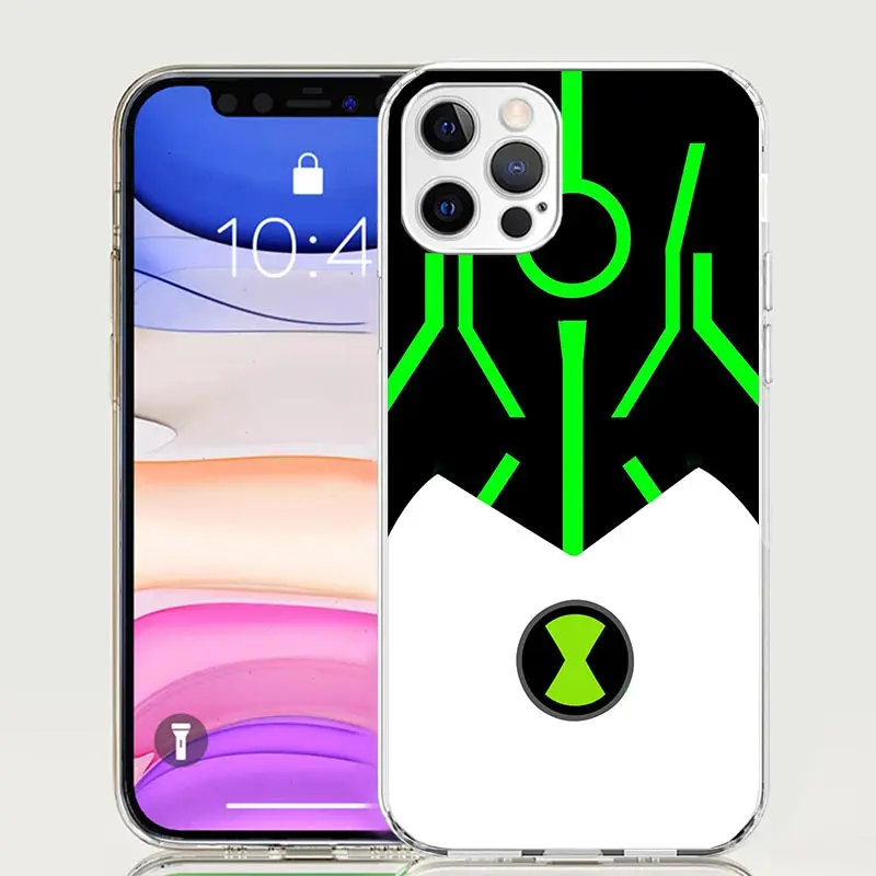 Чехол для телефона Cartoon Ben 10 iPhone 16 15 Plus 11 14 Pro Max 13 12 Mini XS X XR 7 8 + SE Pattern Customized Couqe Cover