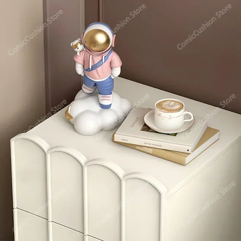 Современный ночной столик для спальни эстетичная белая деревянная ночная