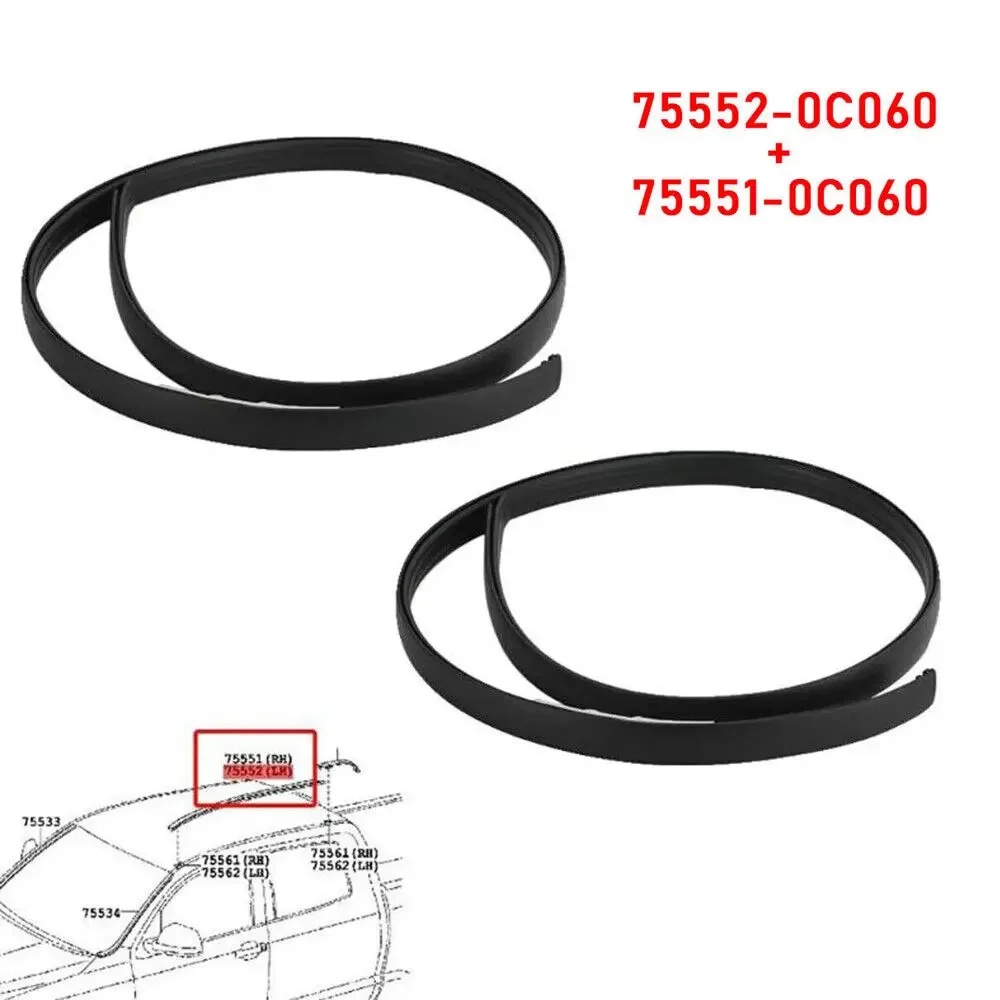 755510 C060 755520 для Toyota Tundra Crewmax 2007-2021 резиновая капельная боковая отделка на крышу