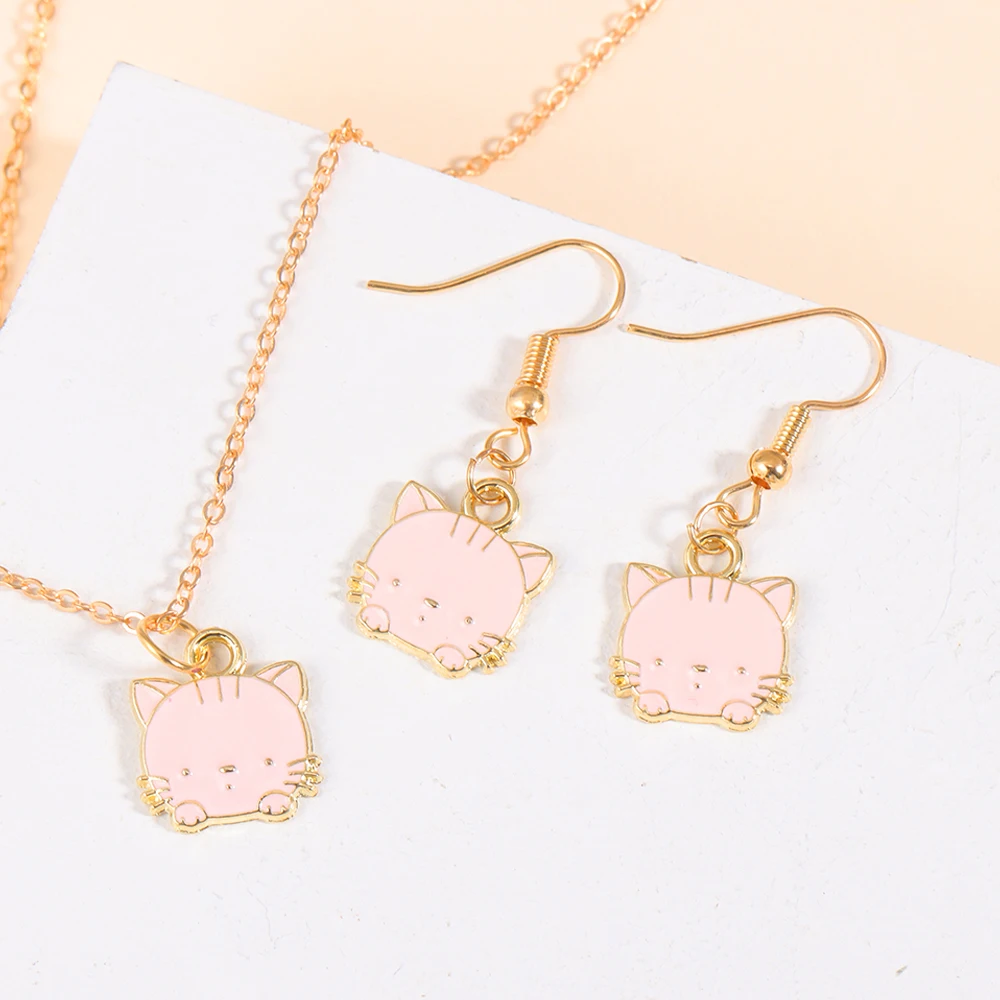 3 шт. корейские милые эмалевые Подвески в виде кота подвески для девушек женские