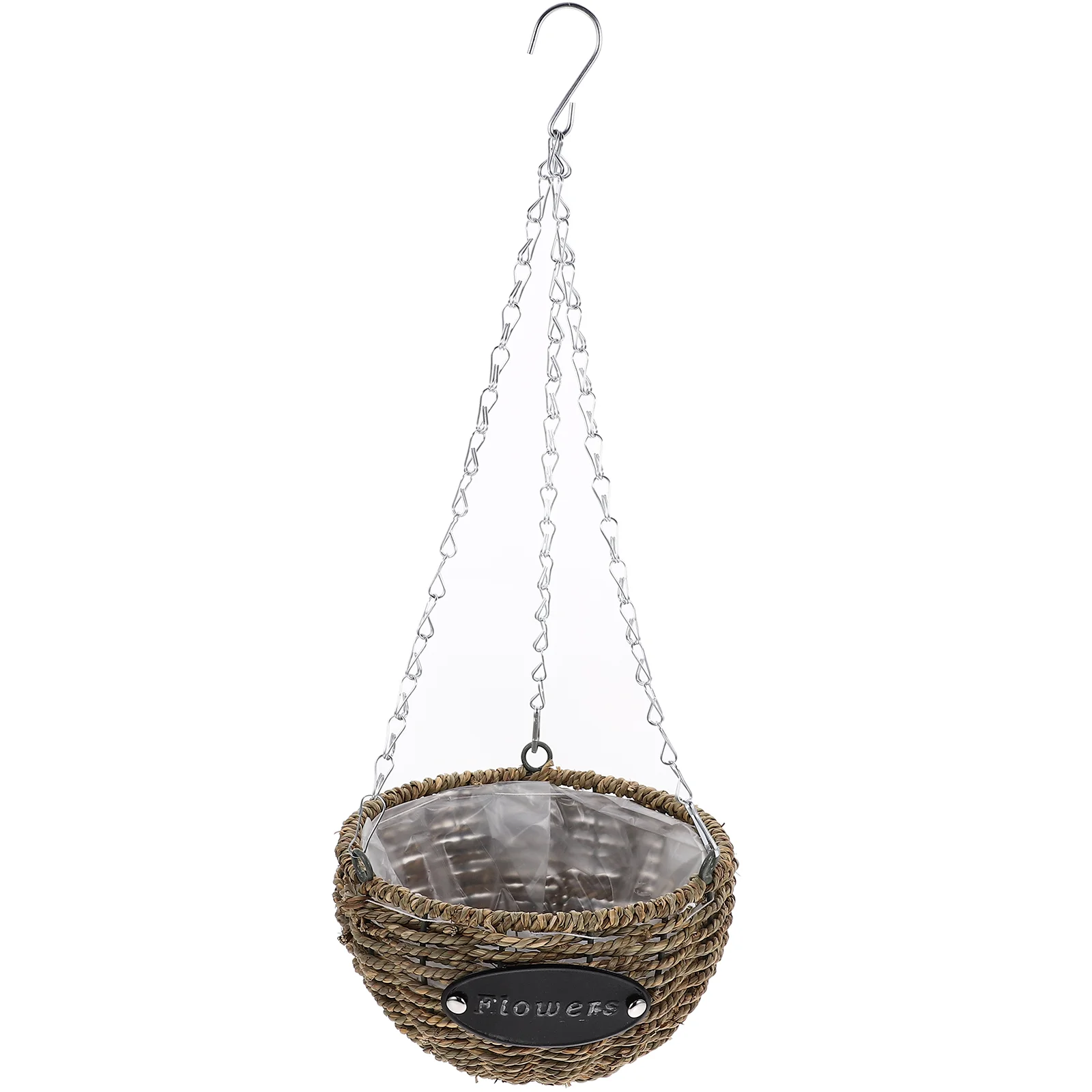 

2 Pcs Household Decor Decorative Basket Small Hanging Flower Container Potted Wall Grass