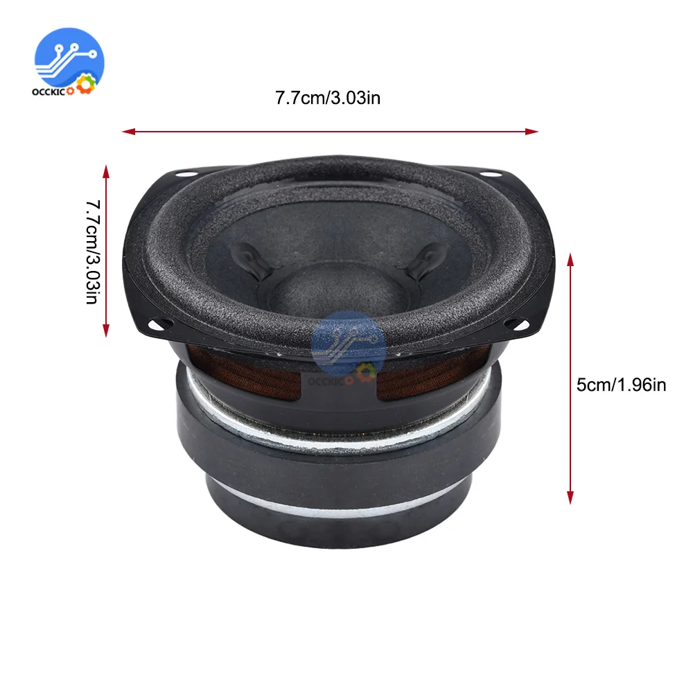 

3-дюймовый Полнодиапазонный аудиодинамик 52 мм 4 Ом 10 Вт Hifi стерео громкий динамик DIY домашний усилитель