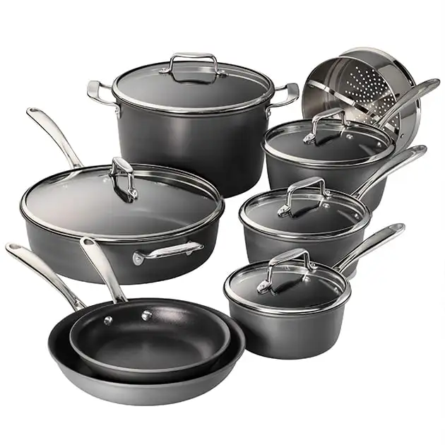 

13 Piece Hard Anodized Aluminum Nonstick Cookware Set