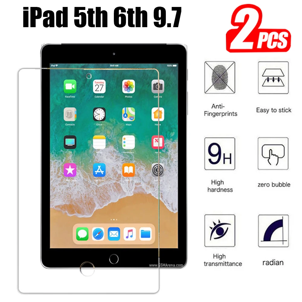 

Tablet Tempered Glass Screen Protector Cover for Apple IPad 5th 6th Generation 2017 2018 Tempered Film For iPad 5 6 A1822 A1823