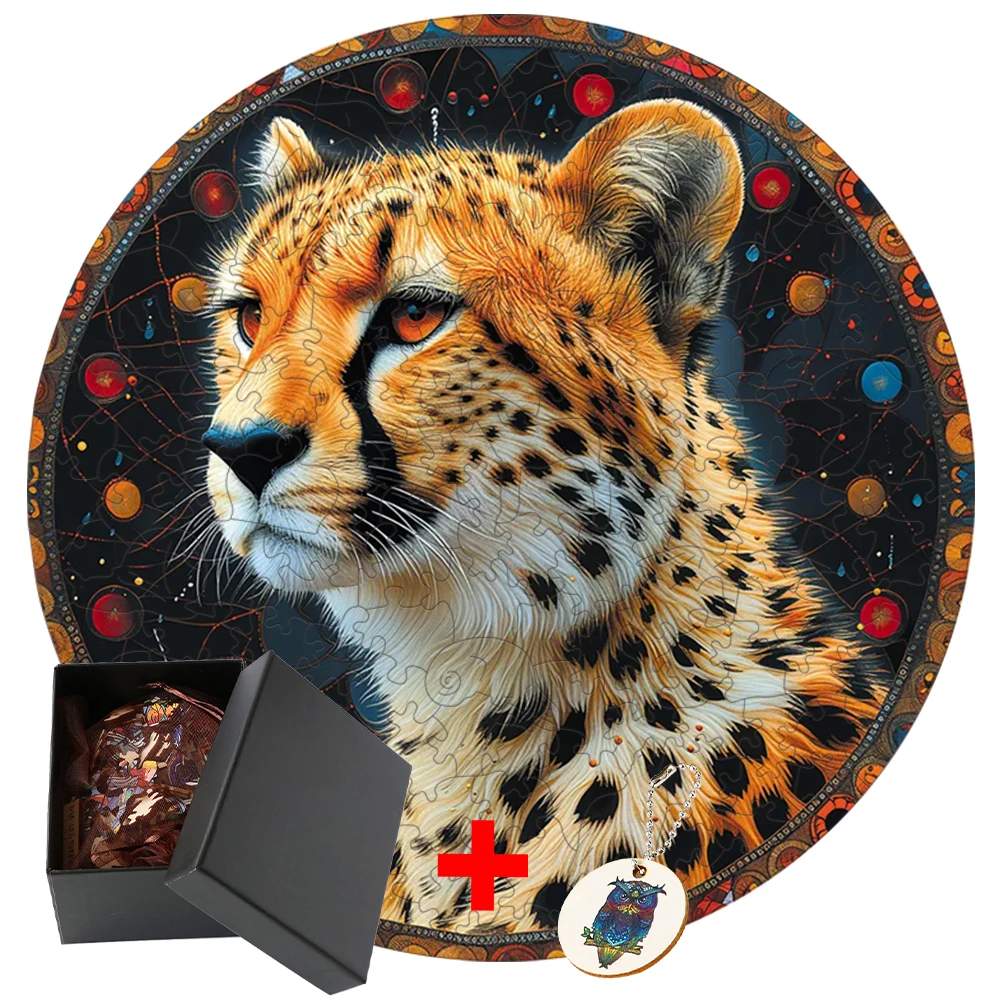 Деревянные пазлы-животные Cheetah деревянные развивающие игрушки Монтессори