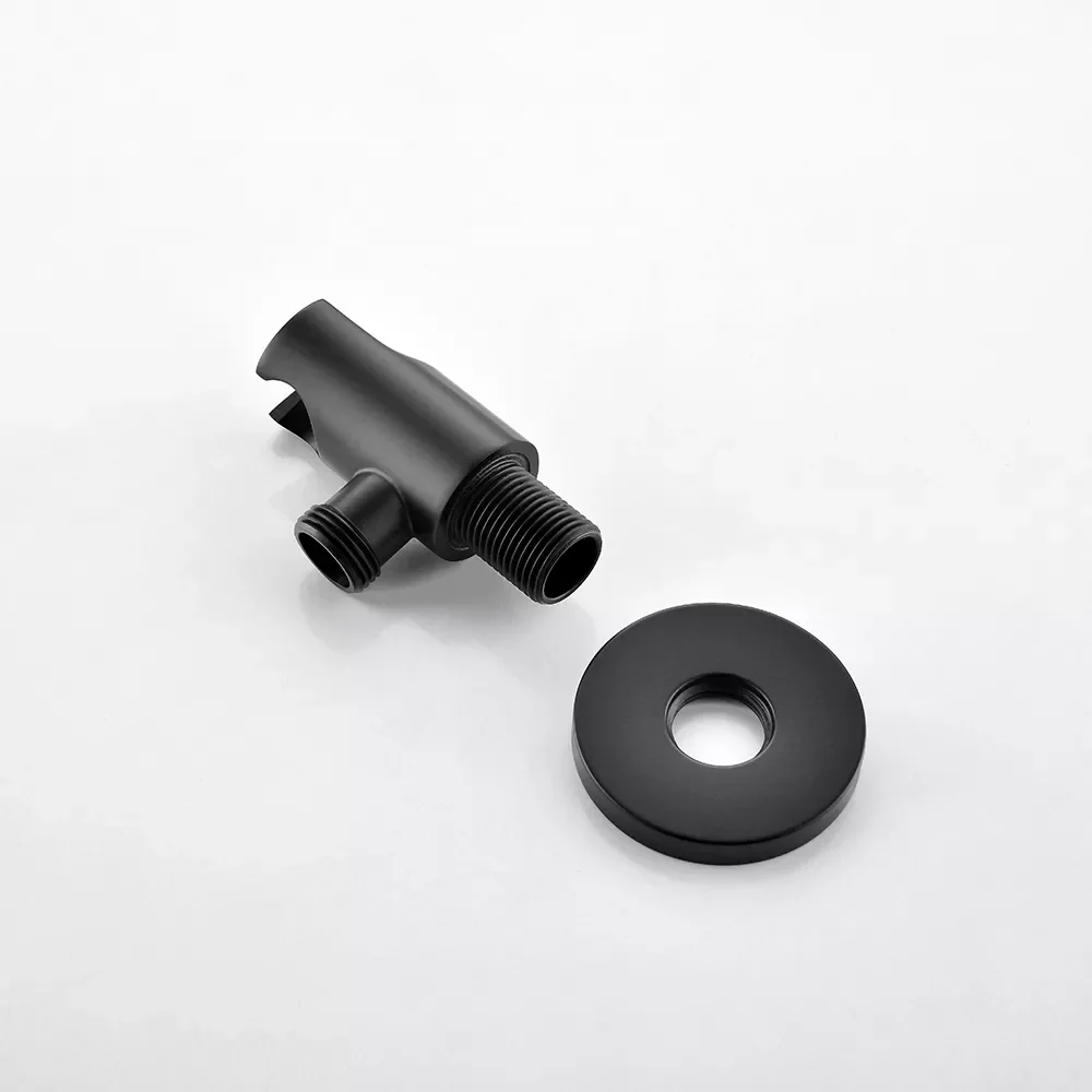 

Brass Matte Black Wall Embed Mount 3-Function Concealed Shower System 10 Inch Top Rain Spray Bathroom Faucet