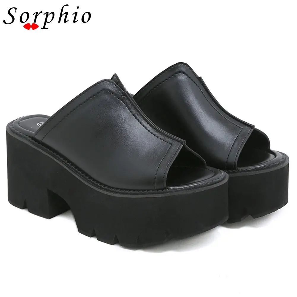 Женские тапочки Sorphio модные удобные повседневные готические сандалии женская