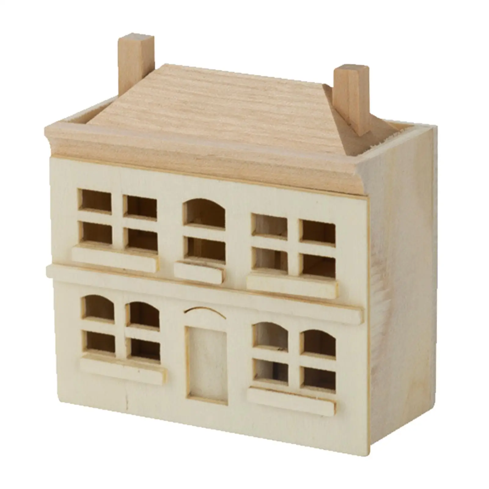 

1:12 Wood Dollhouse Villa Landscape Craft Living Room Bedroom Accessories Toys
