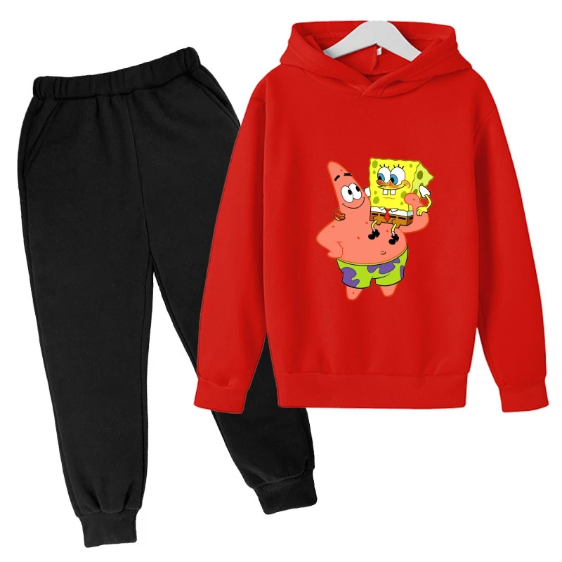 

Cute Kids Hoodies White Black Yellow Sweatshirts Winter Baby Children's Clothes Teen Tops Pants Sets Boys Girls Tracksuit