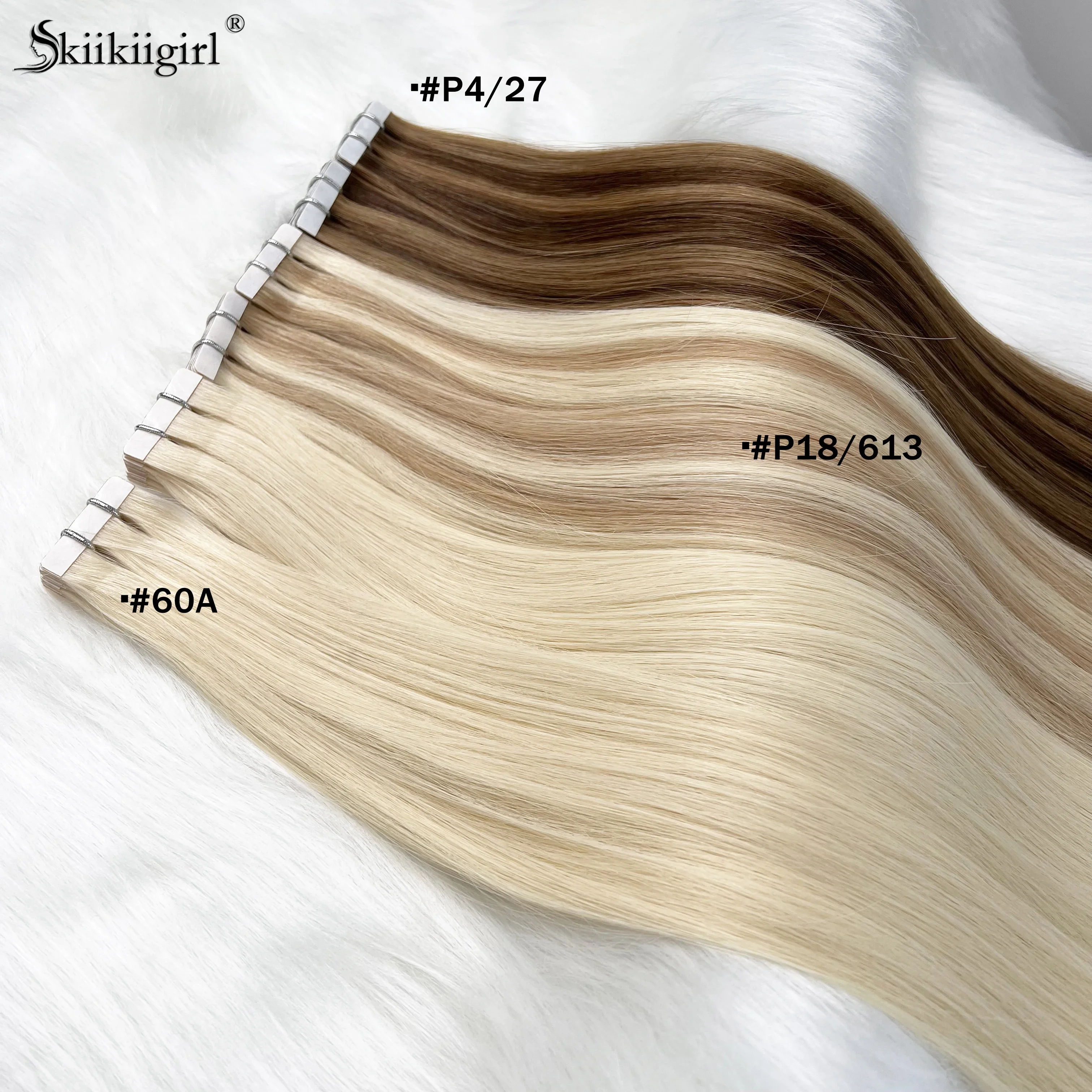 Фото Лента для наращивания волос Balayage Human Remy Лента для наращивания человеческих волос чернокожих женщин 50 г №2