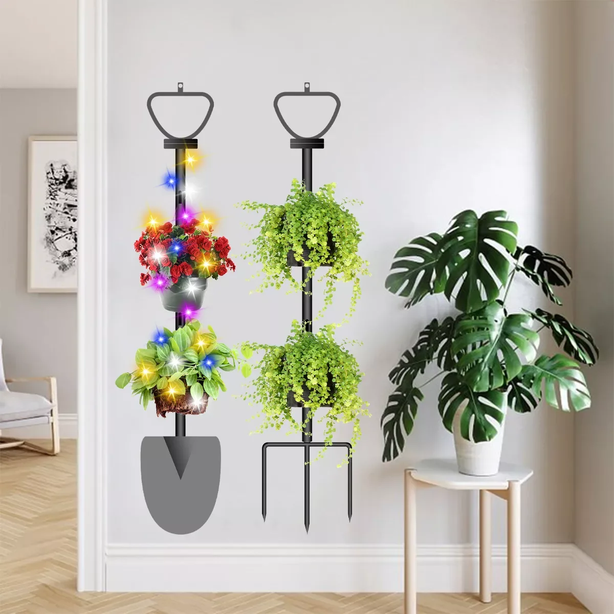 

Новый настенный светильник-гирлянда на солнечной батарее, украшение для сада, светодиодный светильник на солнечной батарее, садовый светил...