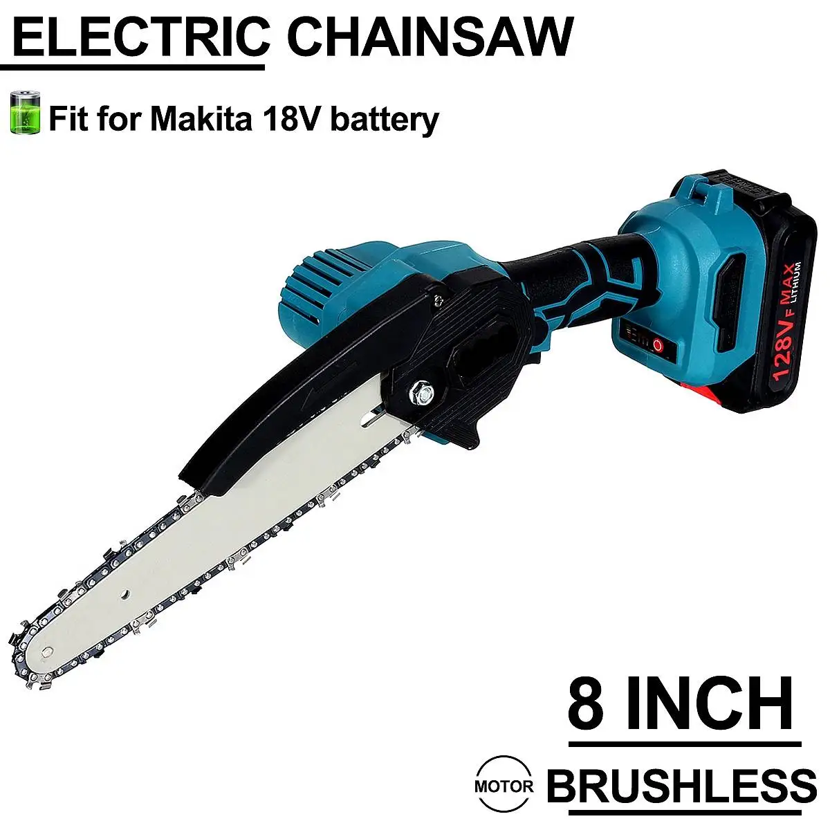 

8 Inch 3000W Electric Chain Saws Brushless Wood Cutting Pruning ChainSaw Cordless Garden Tree Logging Saw For Makita 18V Battery