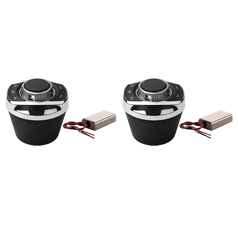 

2 х Универсальная автомобильная Беспроводная кнопка управления рулевым колесом светодиодный светильник кой 8 клавиш функции для автомобил...