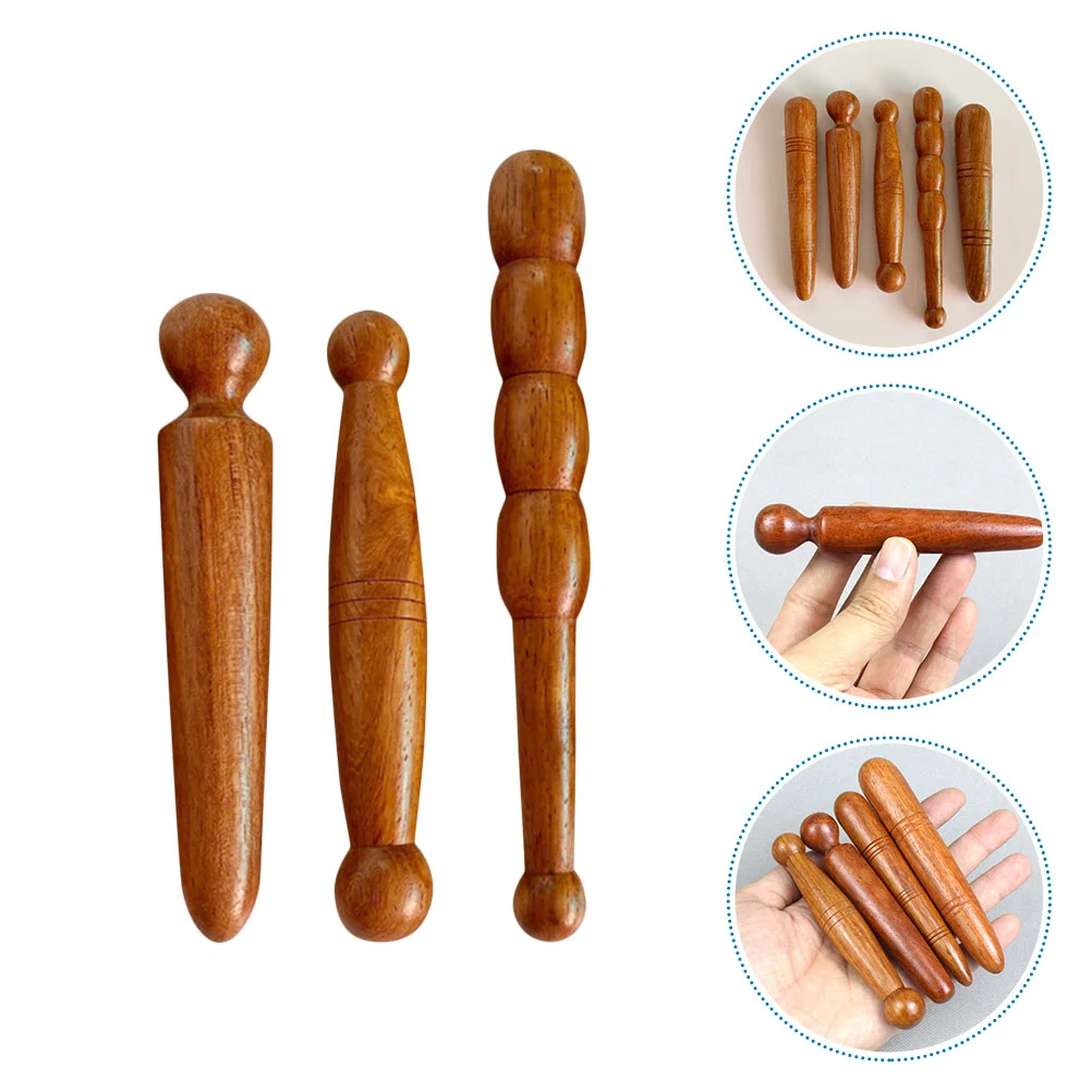 

3Pcs Reflexology Reusable Wooden Wood Stick Stick Wood Tools for Elderly Home