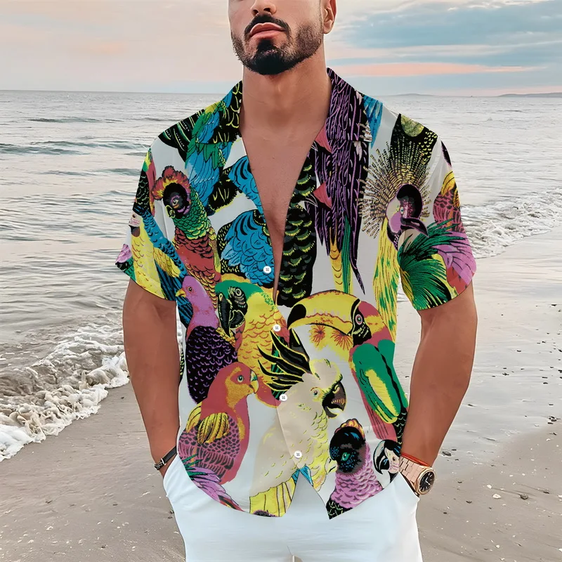 Men's Hawaiian Shirt Loose Top 3d Print Shirts For Men 2022 Fashion Shirt Men Women Tee Breathable Summer Short Sleeve