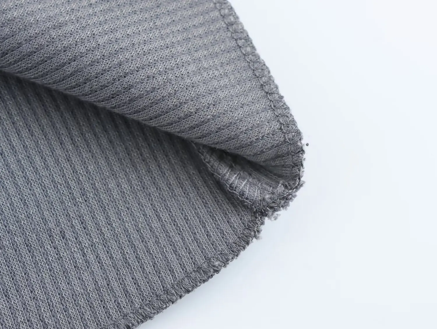 TRAFZA Шикарный вязаный однотонный серый повседневный женский костюм с коротким