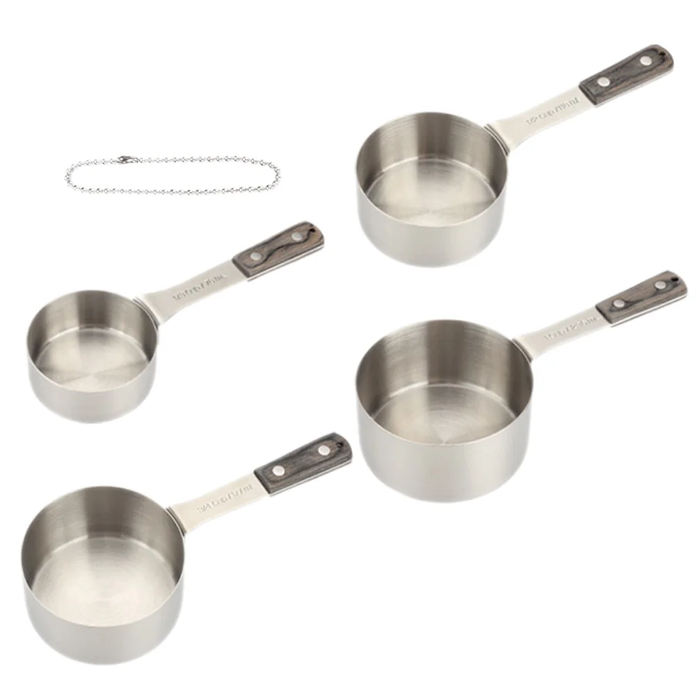 

Measuring Cups Metal Coffee Spoon Set Kitchen Stainless Steel Spoons Stackable Cooking Gadgets Baking Cup Container Tools