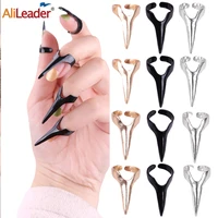 alileader hair tools hairstyling parting tool for finger 50pcs retro hair talon hair parting nail ring claw hair selecting tool
