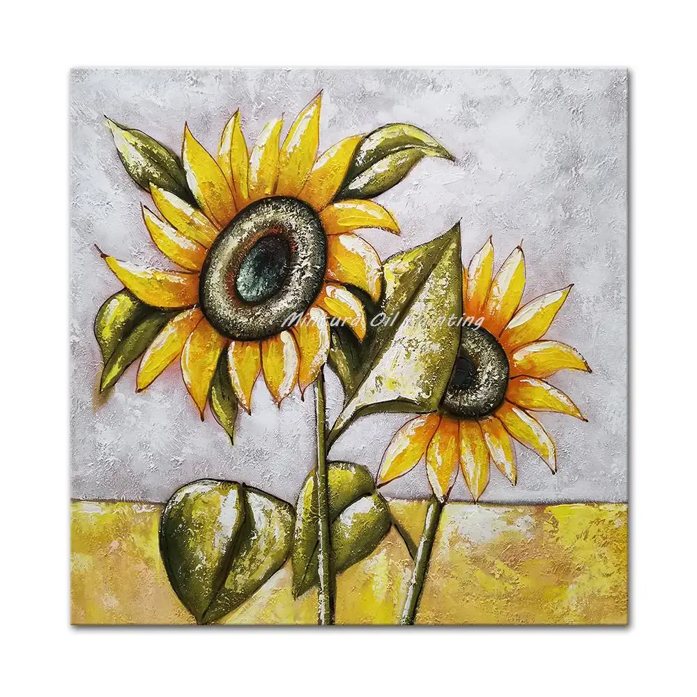 

Mintura Handpainted Modern Oil Paintings On Canva Wall Hanging Picture For Living Room Many Beautiful Flowers Home Decor Artwork
