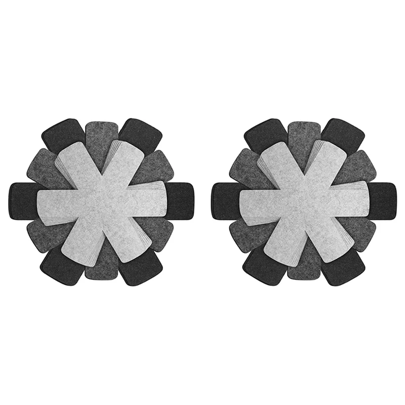 

2X протекторы для кастрюль и сковородок, набор из 18, протекторы для укладки, прокладки для разделителей кастрюль, 3 разных размера и цвета