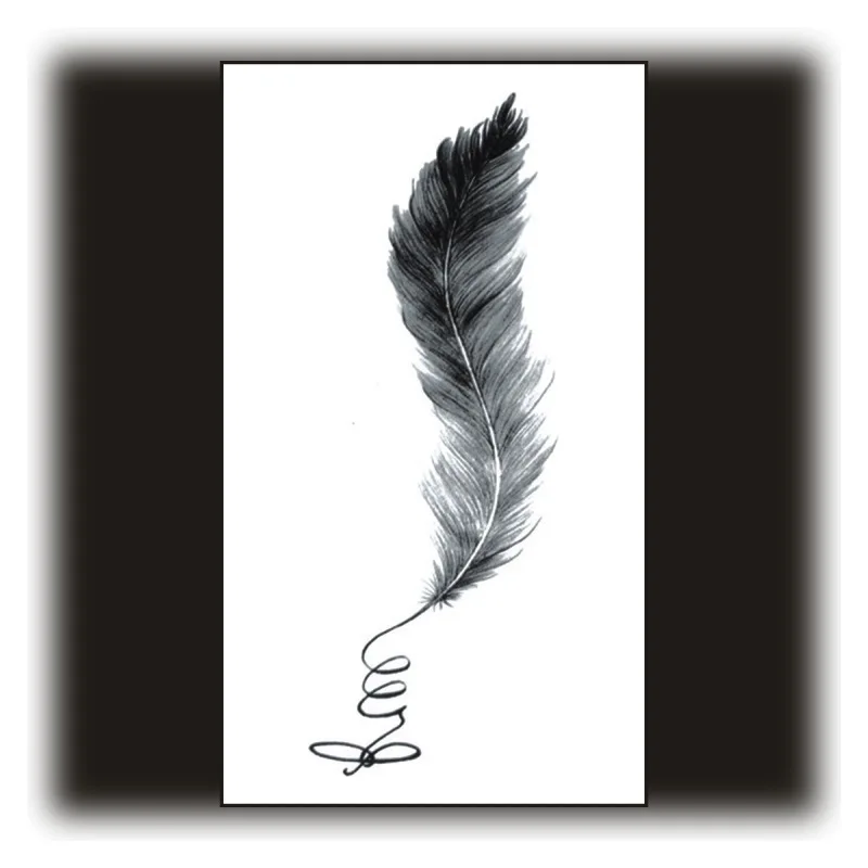 

2022 Fashion New Elegant Feathers Waterproof Temporary Tattoo Sticker Fake Tattoo The Flash Kids Tattoo Stickers Cheap Stuff