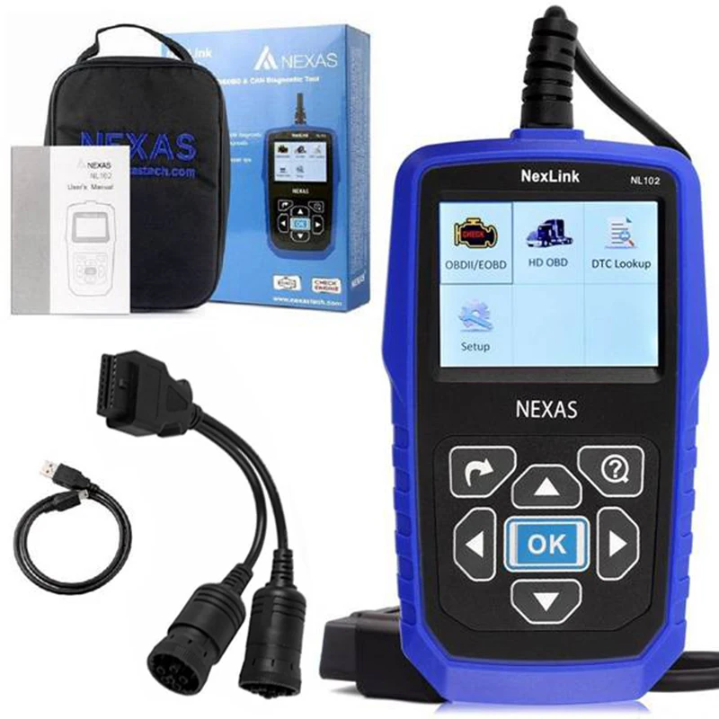 

NEXAS NL102 Heavy Duty Truck & Car HD OBD2 Diagnostic Code Reader Scanner Tool