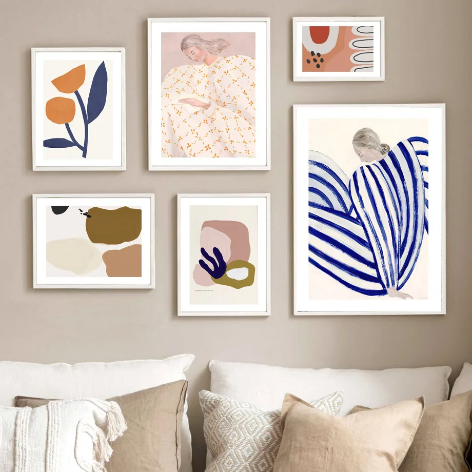 

Sofia Lind Striped Pajamas Abstract Geometry Tulip Nordic Poster Wall Art Print Canvas Painting Pictures For Living Room Bedroom
