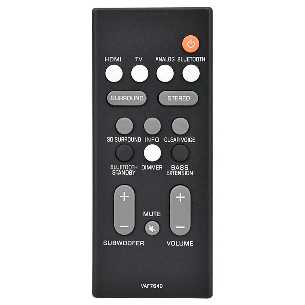 

VAF764 Speaker Remote Control for Yamaha ATS-1080 ATS1080 YAS-108 Audio Remote Control Replacement