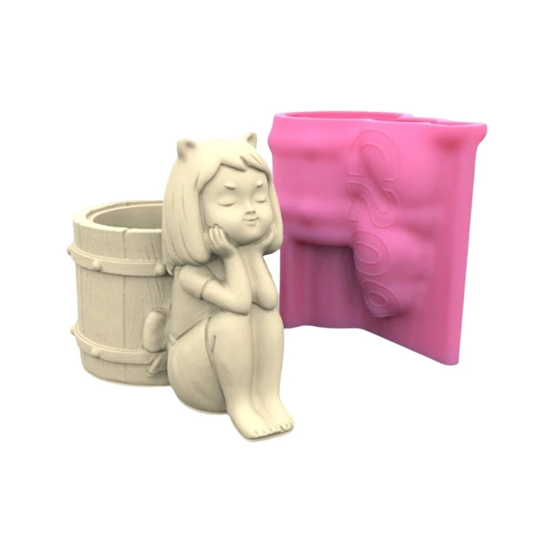 

Силиконовая шкатулка «сделай сам» для девочек, шкатулка для цветов, коробка для хранения, форма для декора суккулентов, растений