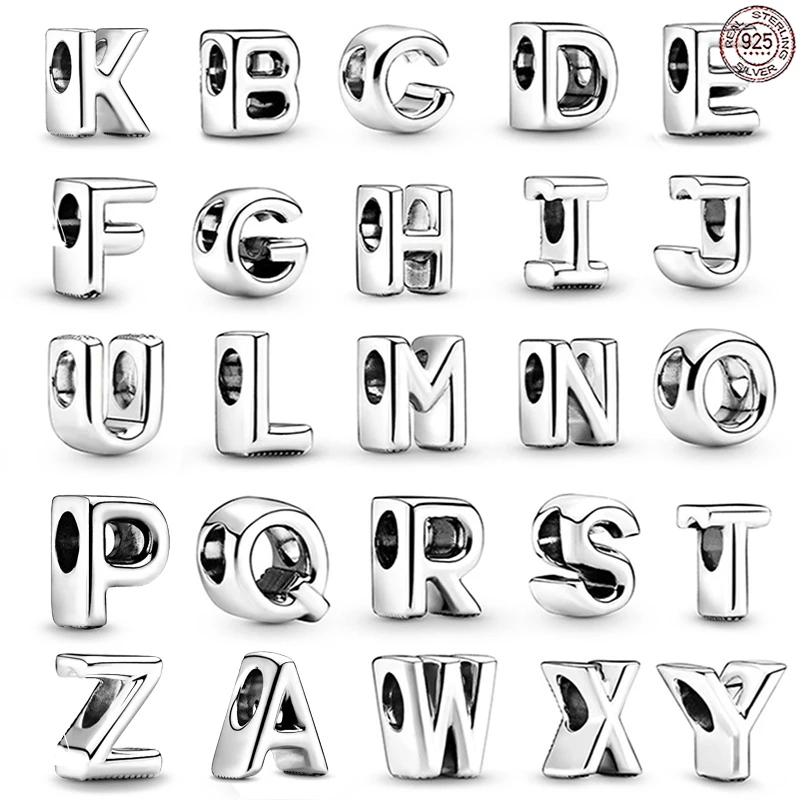 

New Fashion S925 Sterling Silver Letter Series Pendant with Unique Style Original DIY Boutique Gift