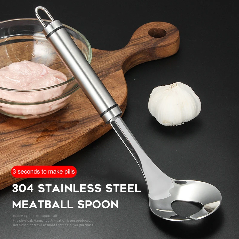 

Meatball Spoon Stainless Steel Meatball Scoop Ball Maker Non-Stick Meatball Maker Meat Baller with Long Handle For Cooking Tools