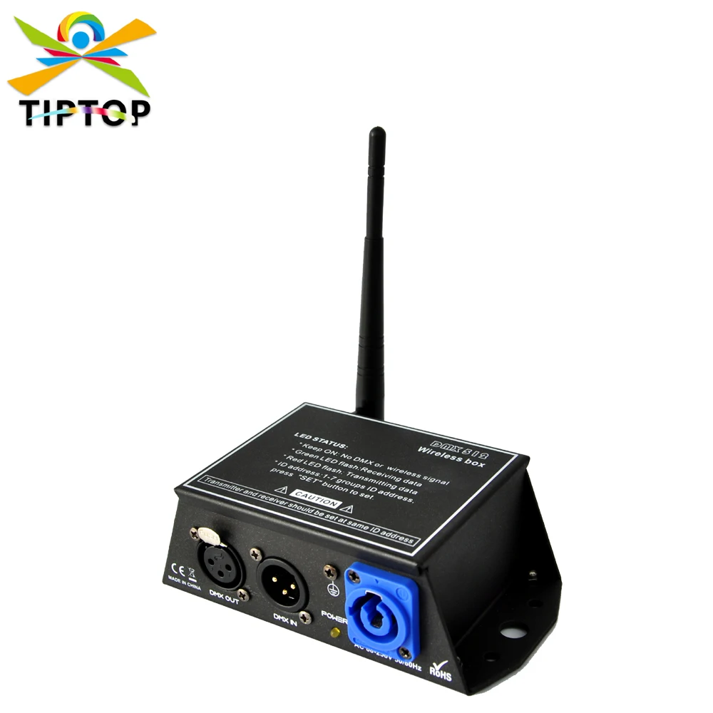 

Новый 2,4G беспроводной DMX512 сигнальный передатчик TIPTOP с приемником