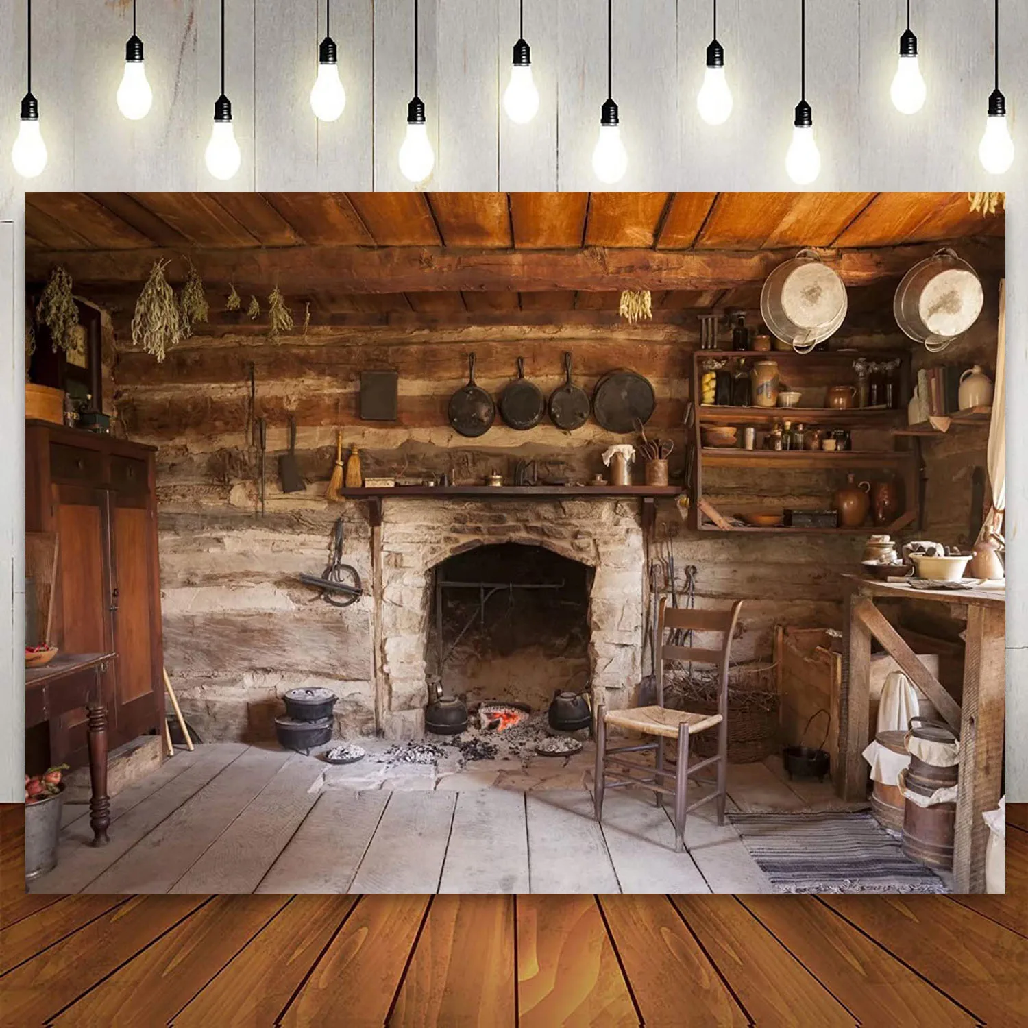 

Rustic Ancient Kitchen Backdrop Western Wooden House Interior Restaurant Room Photography Background Farmhouse Wild West Cowboy