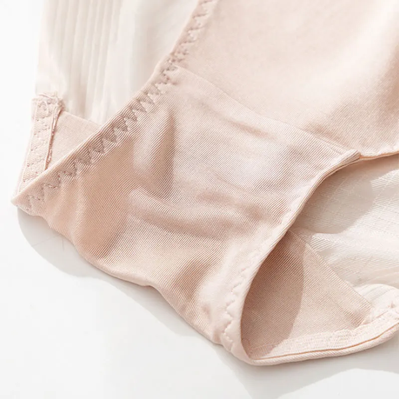 3 шт./лот женские 100% шелковые трусики с заниженной талией спереди и промежностью