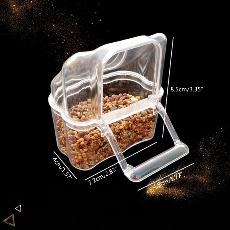 SZWA Прозрачный пластиковый диспенсер для еды и воды птичьей клетки Простота в