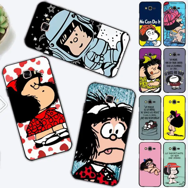 

Mafalda Phone Case for Samsung J 2 3 4 5 6 7 8 prime plus 2018 2017 2016 core