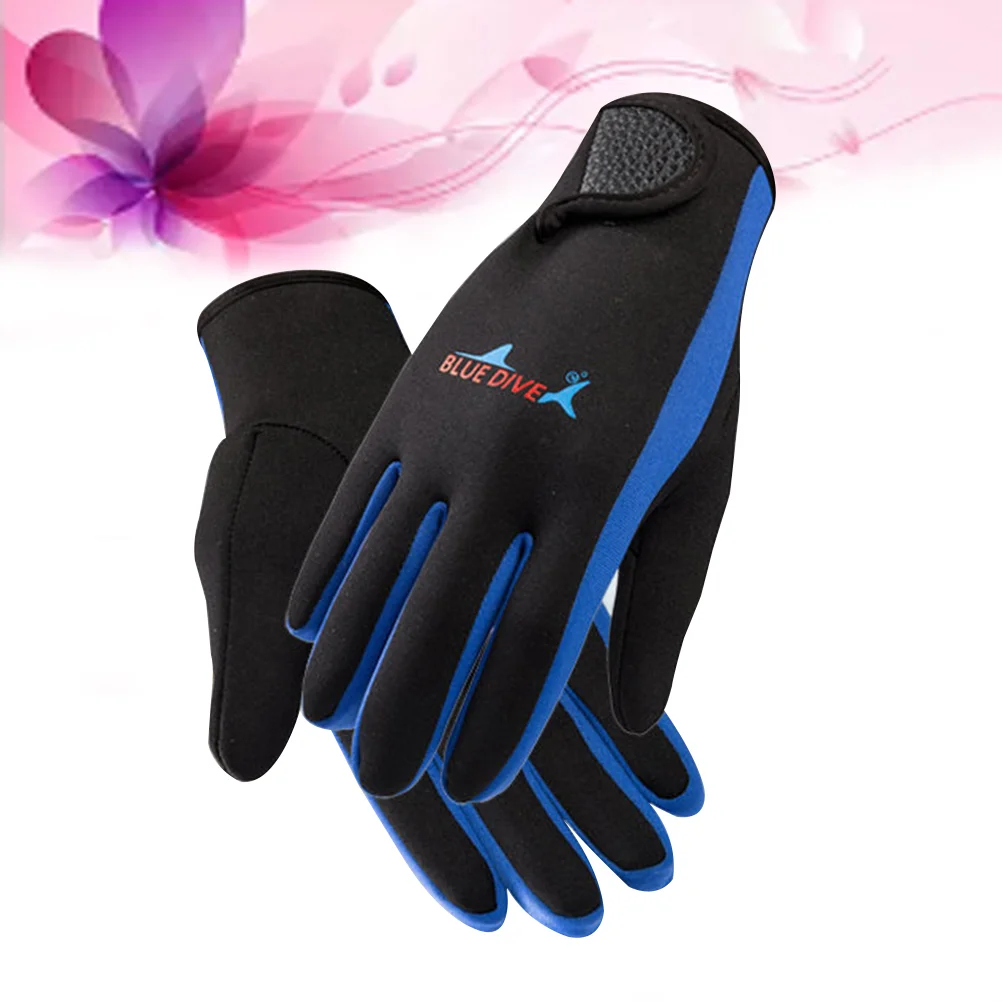 

Diving Gloves for Men and Women Wear Non Gloves Snorkeling Scratch Prevention (Blue Bar L)