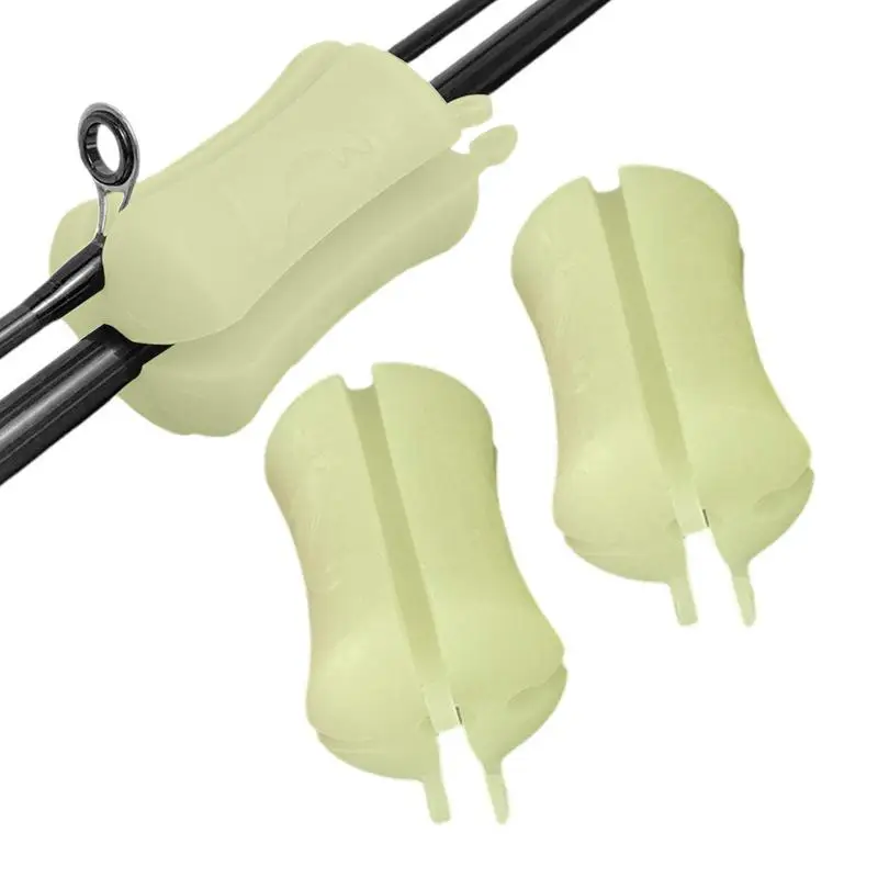 

Fish Rod Fixed Ball Fishing Pole Clips Fishing Rod Strap TPR Fishing Pole Wrap Equipment Soft Glue Non-Slip Stretchy Rod Tie
