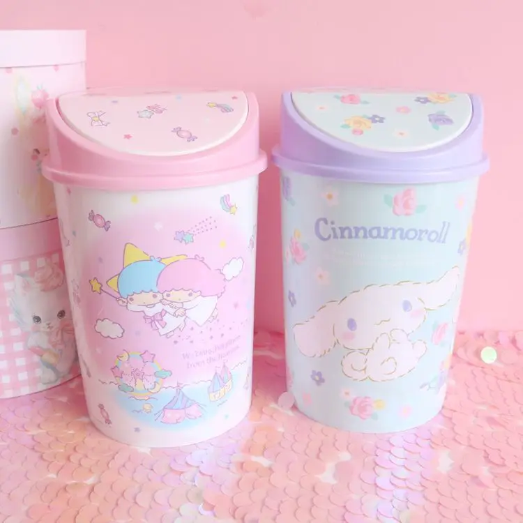Kawaii Sanrio серия Kuromi аниме мультфильм мусорная корзина My Melody Cinnamoroll Kitty пластиковая