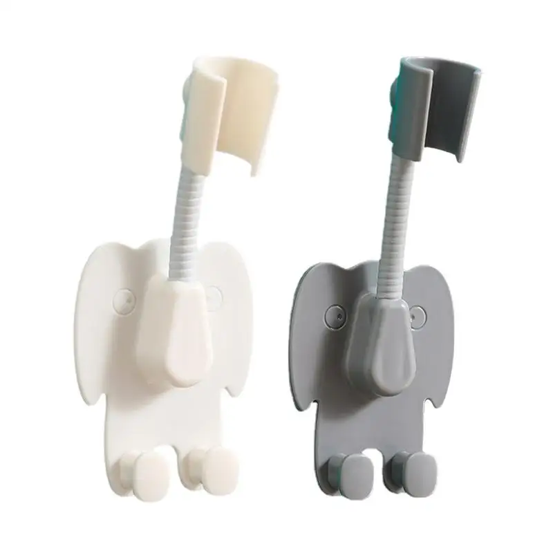 

Load Bearing Shower Handle Bracket Shower Rack Handheld Shower Head Holder No Punching Bathroom Accessories With Hanger Hook