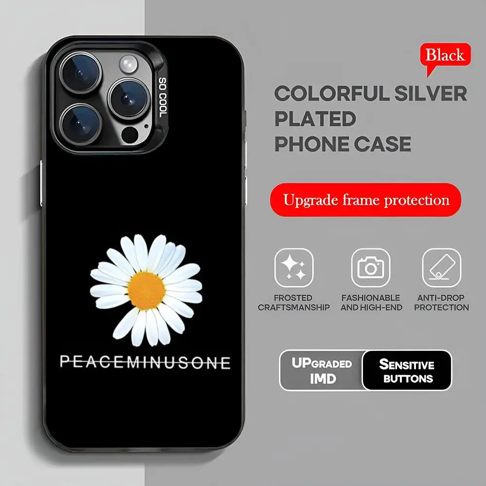 Модный чехол для телефона P-Peaceminusone 2024 IMD IPhone 16 15 Pro XR XS 7 8 Plus SE2024 противоударный