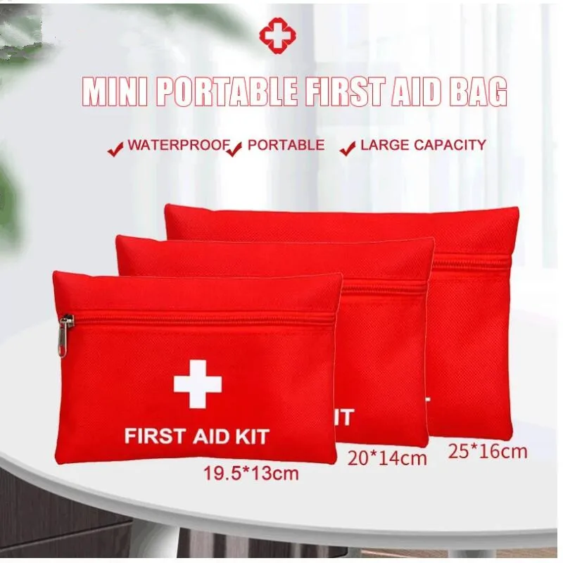 

Empty New First Aid Bag Outdoor Sports Camping Pill Bag Home mini Medical Emergency bag Survival First Aid Kit Bag 20*14cm