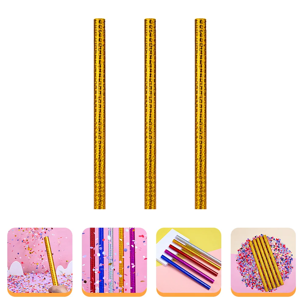 

3pcs Wedding Party Confetti Wands Manual Confetti Cannon Stick Party Favors