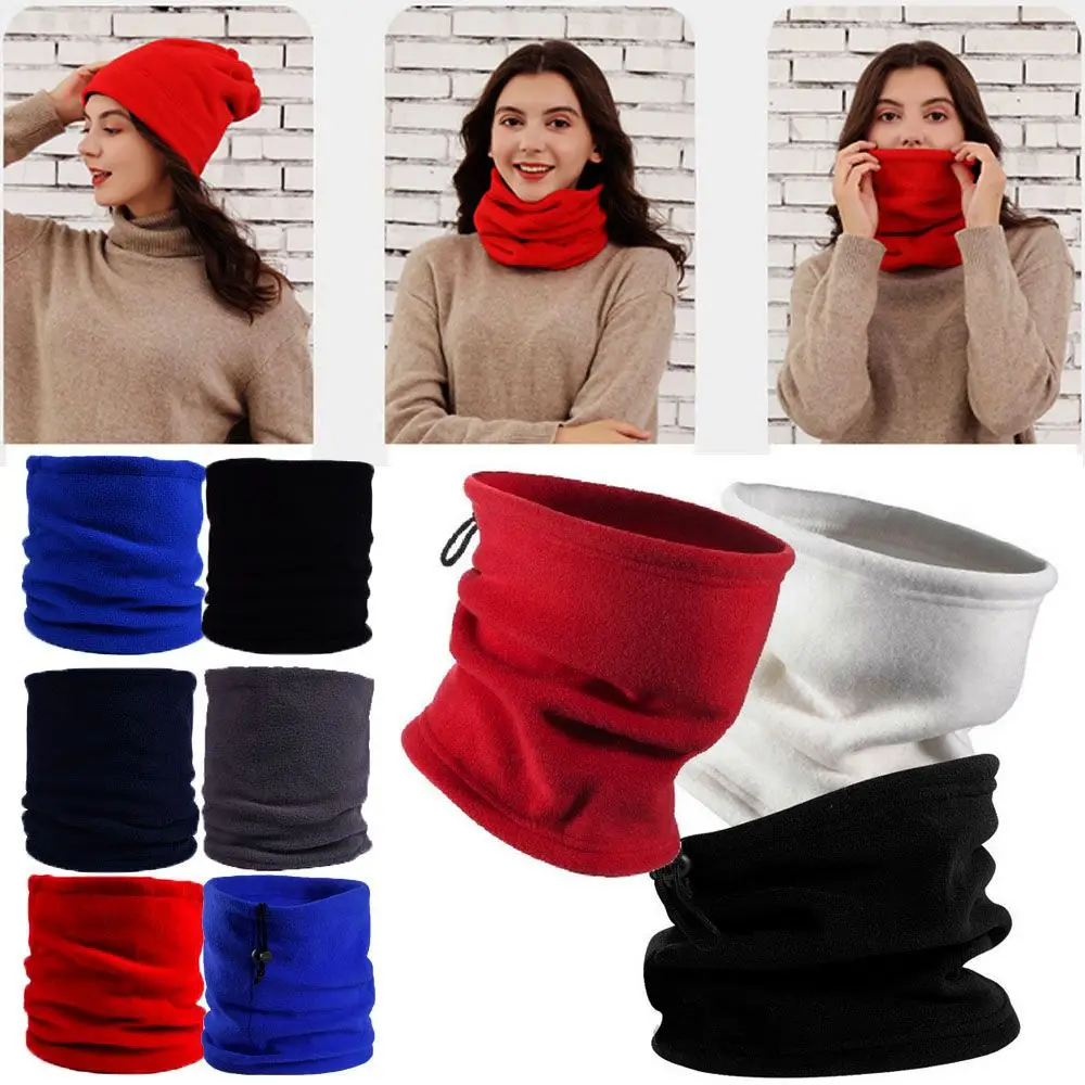 Men Women Winter Hiking Scarf Camping Face Mask Cycle Polar Fleece Outdoor Hats Neck Gaiter Warmer Neck Tube Face Mask Headwear