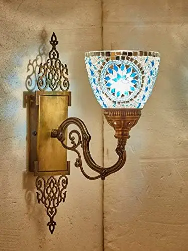 

Colors) Turkish Moroccan Tiffany Style Mosaic Sconce Lamp Light Led wall lights House decoration Wallpapers home decor Art wal