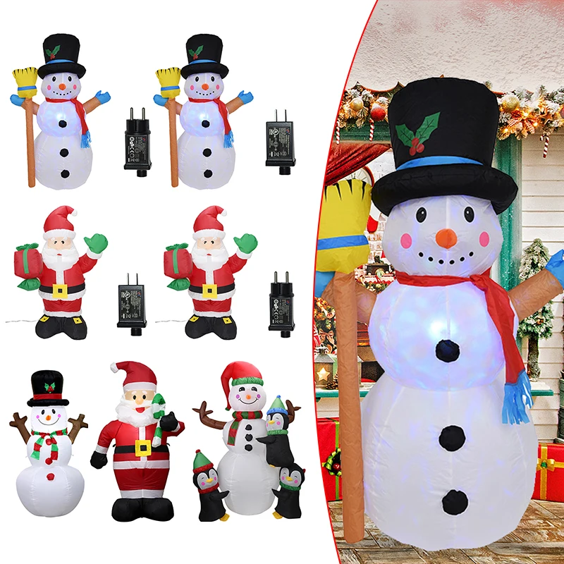 

Мультяшные шары со снеговиком вечерние, светодиодные надувные игрушки, товары для сада, газона, двора, надувной снеговик, модель, рождествен...