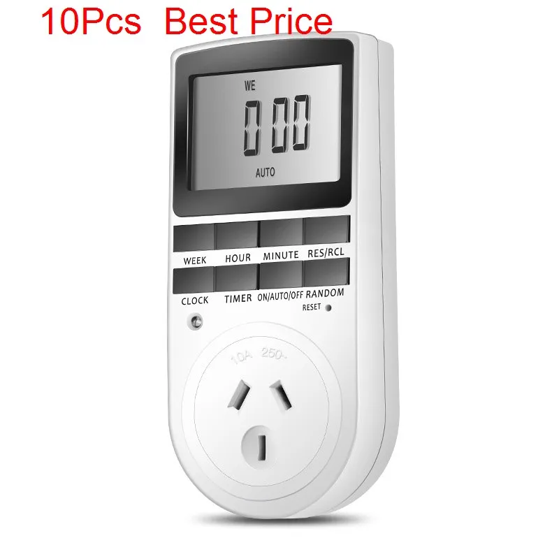 

Австралийская розетка для таймера с большим экраном, 10 шт./лот, кухонная розетка для таймера, электронный таймер